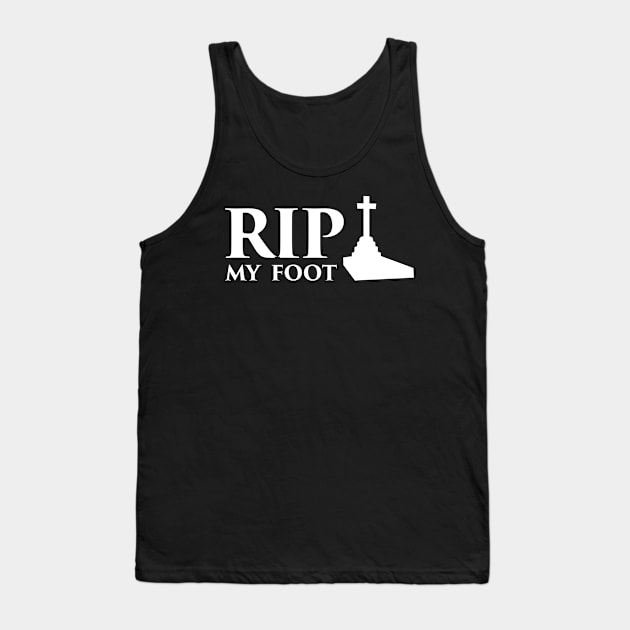 Funny Get Well Gift - Fractured Broken Foot Tank Top by Wizardmode